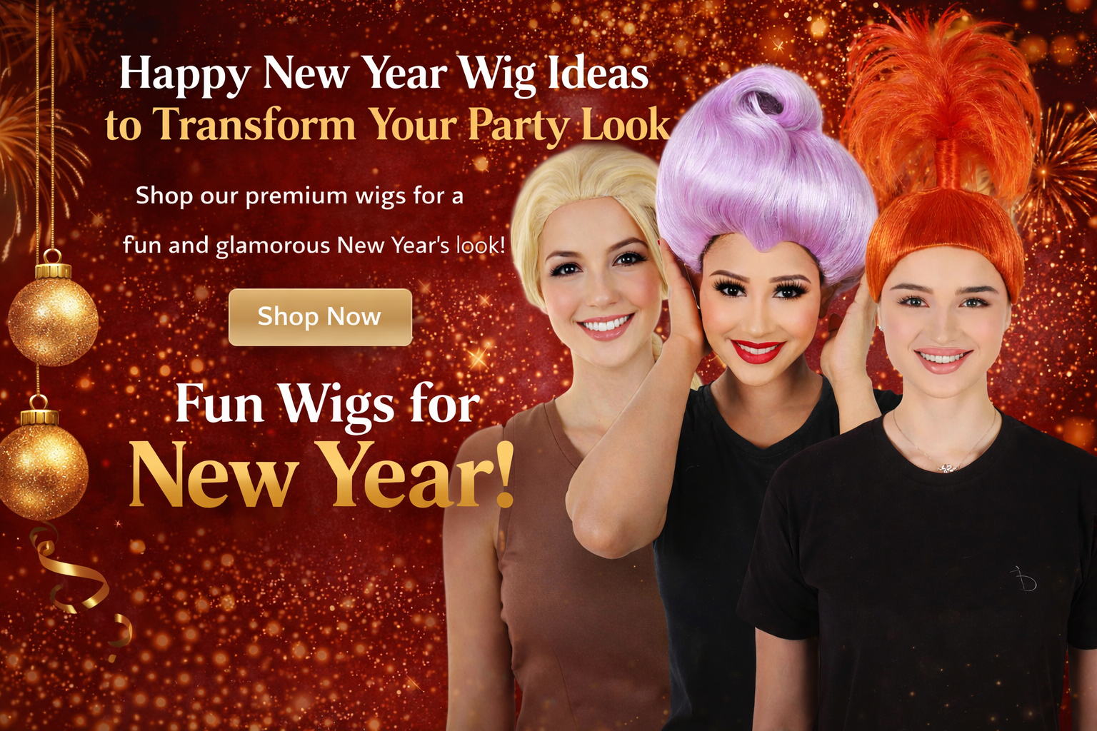 Happy New Year Wig Ideas to Transform Your Party Look