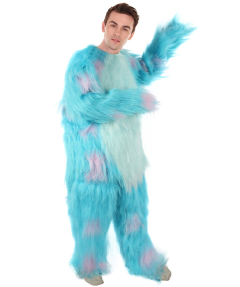 HPO Blue and Pink Scare Monster Costume  - Long Synthetic Fibers