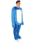 Furry Sonic The Hedgehog | Men's White and Blue Straight Long Furry Hedghog Cosplay Costume