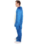 Furry Sonic The Hedgehog | Men's White and Blue Straight Long Furry Hedghog Cosplay Costume