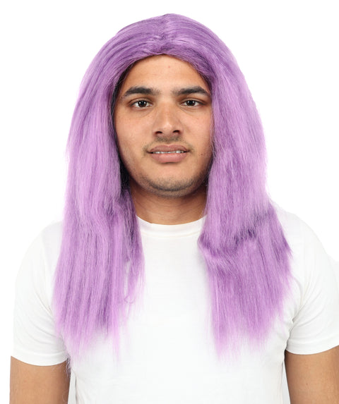 Rainbow Rapper | Multiple color Straight Medium Length Music Icon Wig | Premium Halloween Wig