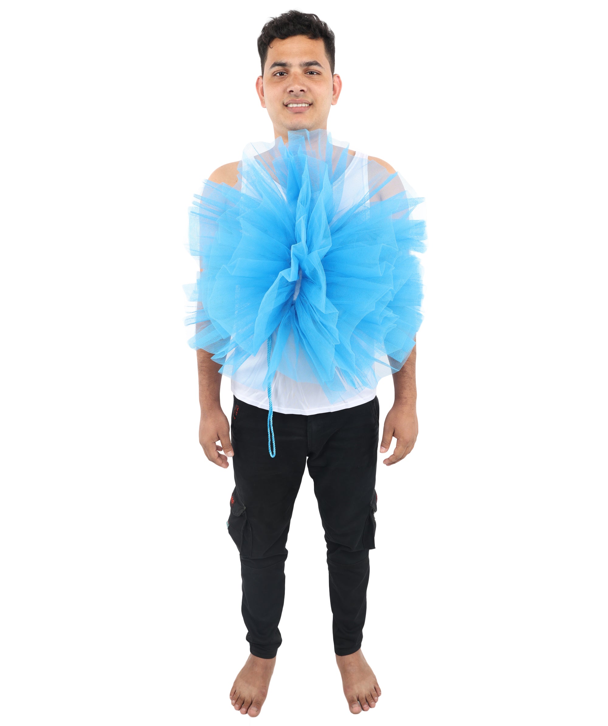 HPO Adult Blue Shower Loofah Costume | Funny Bath Sponge Outfit with T ...