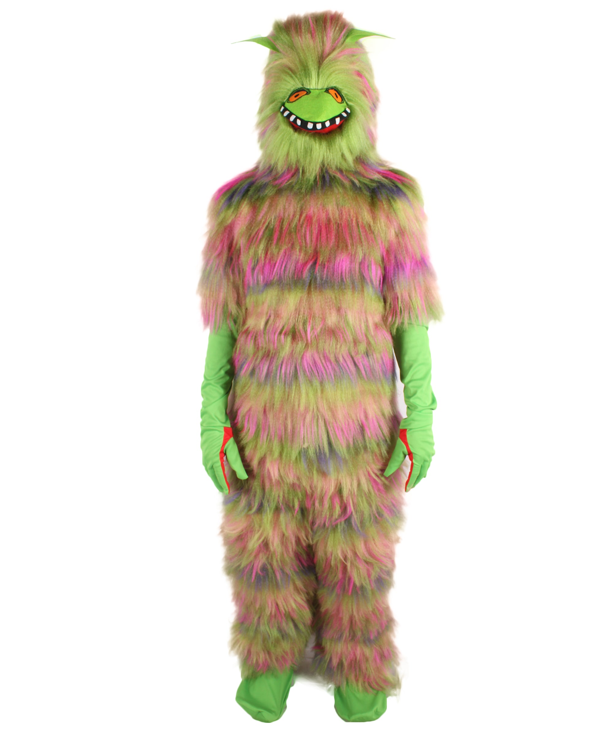 monsters costume HPO Adult Unisex Vibrant Colored Evil Furry Monster Costume| Perfect for Halloween| Flame-retardant Synthetic Fabric