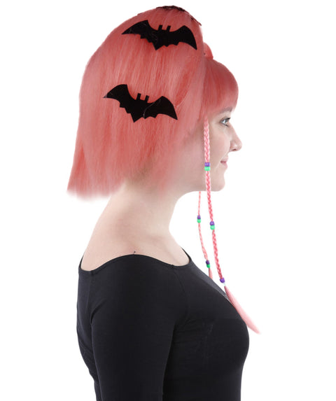 Womens Bat Angel Multi color Halloween Wig | Premium Breathable Capless Cap