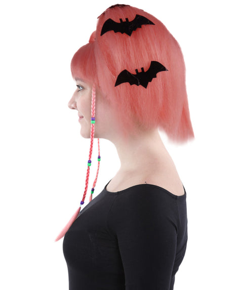 Womens Bat Angel Multi color Halloween Wig | Premium Breathable Capless Cap