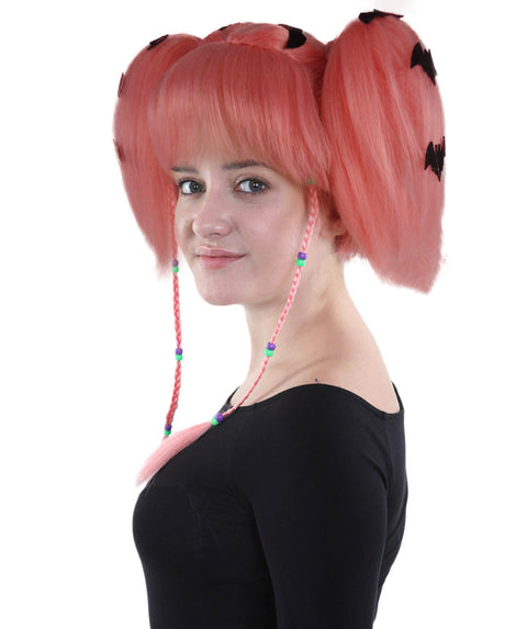 Womens Bat Angel Multi color Halloween Wig | Premium Breathable Capless Cap