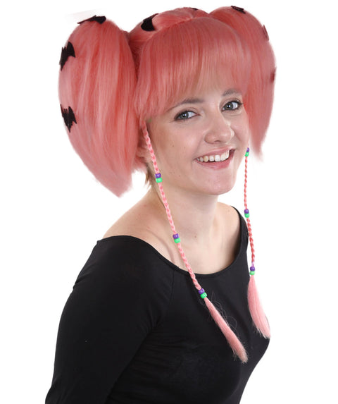 Womens Bat Angel Multi color Halloween Wig | Premium Breathable Capless Cap