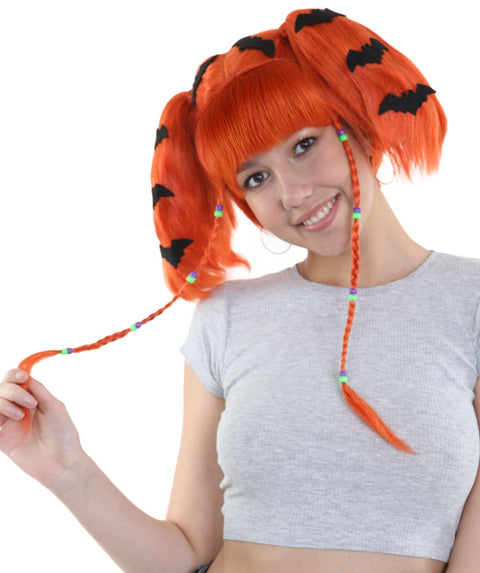 Womens Bat Angel Multi color Halloween Wig | Premium Breathable Capless Cap