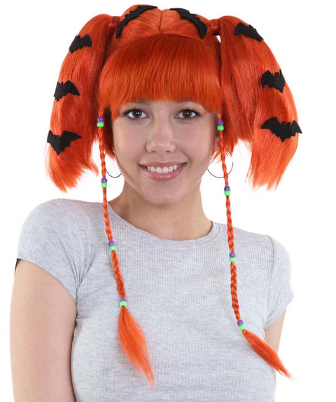 Womens Bat Angel Multi color Halloween Wig | Premium Breathable Capless Cap