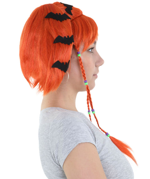 Womens Bat Angel Multi color Halloween Wig | Premium Breathable Capless Cap