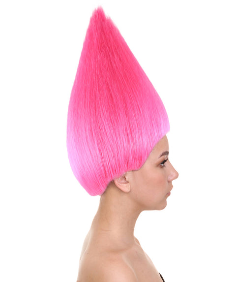 Pink Straight Trolls Wig for Halloween Cosplay Party Fancy Dress Costume | HPO