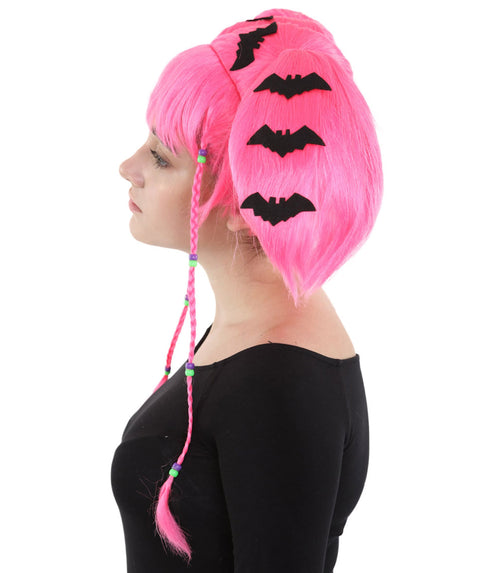 Womens Bat Angel Multi color Halloween Wig