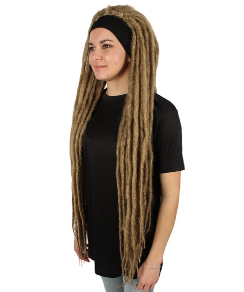 Adult Women's Deluxe Brown Dreadlocks Wig| Perfect for Cosplay| Flame-retardant Synthetic Fiber