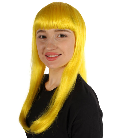Womens Long Bob Wigs Collections |  Fancy Party Event Ready Halloween Wigs | Premium Breathable Capless Cap