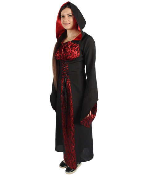 Adult Women's Deluxe Horror Vampiress  Costume | Black Halloween Costume