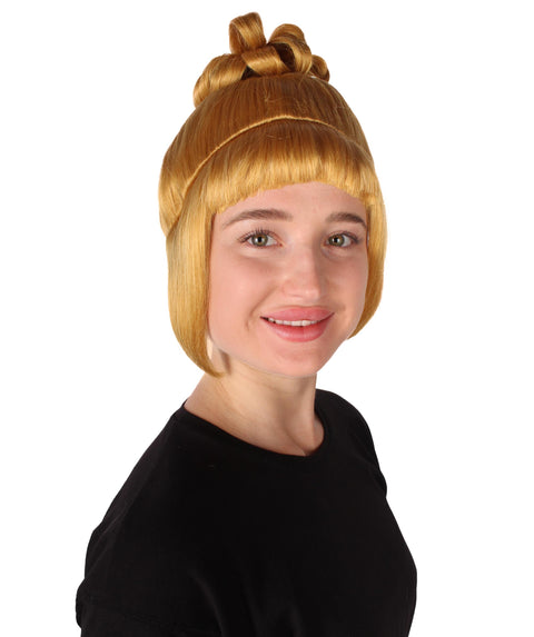 HPO Adult Women's Halloween Animated Lucy Updo Wig | Multiple Color Options