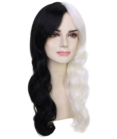 HPO Adult Women's Glow-In-The-Dark Long Curly Wavy Party Wig  in Multiple Color | GID Wigs | Premium Breathable Capless Cap