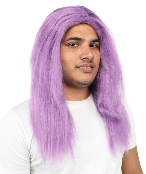 Rainbow Rapper | Multiple color Straight Medium Length Music Icon Wig | Premium Halloween Wig