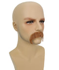 HPO Adult Men's Horseshoe Fake Human Hair Mustache | Facial Hair Multiple Colors Options