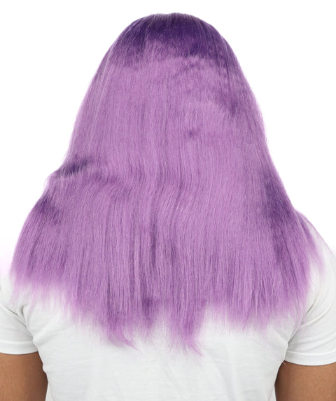 Rainbow Rapper | Multiple color Straight Medium Length Music Icon Wig | Premium Halloween Wig