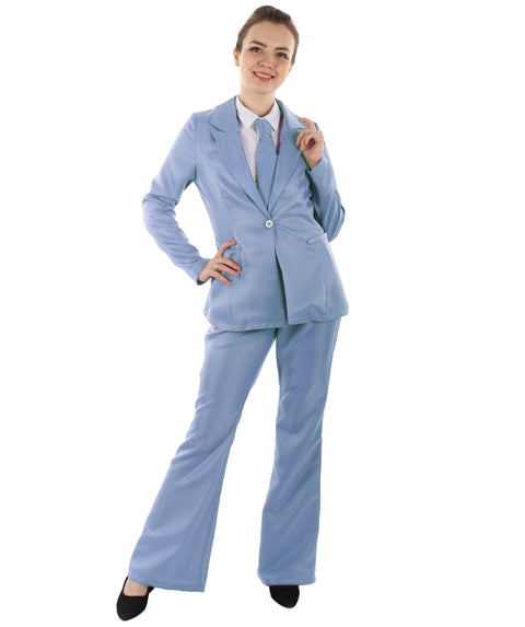 Adult Women's EXCLUSIVE! Deluxe Animated Movie Anti-hero Party Suit Costume , Lt. Blue Cosplay Costume