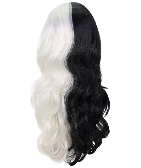 HPO Adult Women's Glow-In-The-Dark Long Curly Wavy Party Wig  in Multiple Color | GID Wigs | Premium Breathable Capless Cap