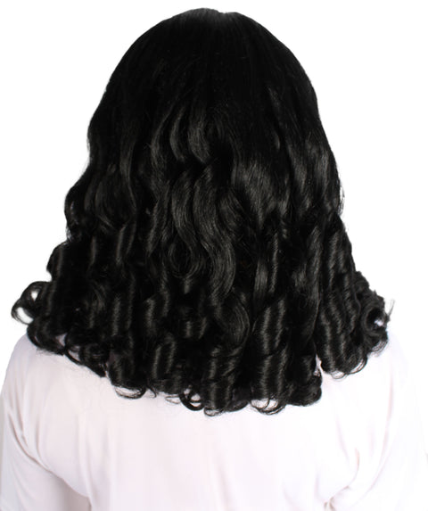 Story Book Curls | Women's Black Color Curly Shoulder Length Trendy Starry Curls Wig