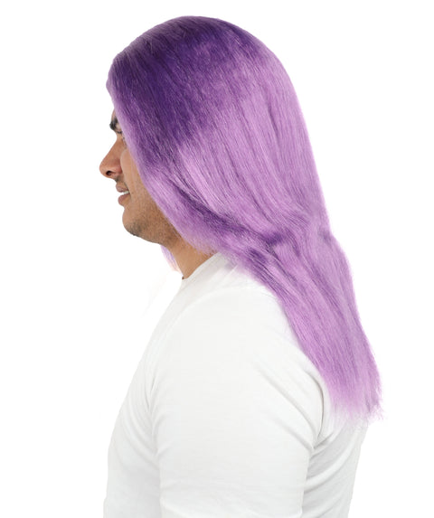 Rainbow Rapper | Multiple color Straight Medium Length Music Icon Wig | Premium Halloween Wig