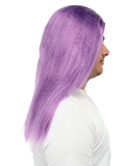 Rainbow Rapper | Multiple color Straight Medium Length Music Icon Wig | Premium Halloween Wig