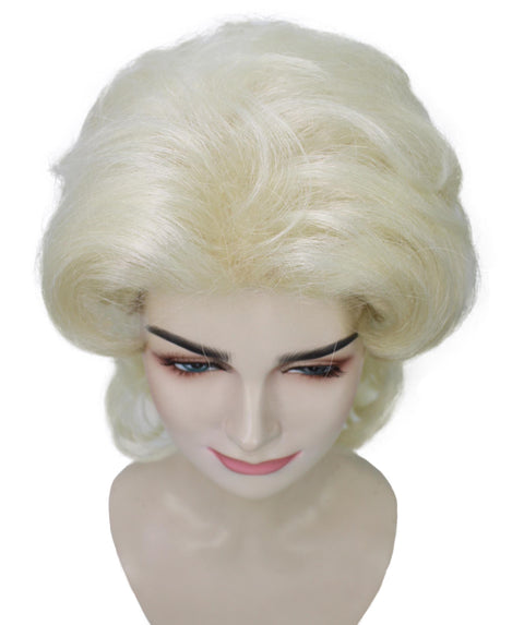 HPO Adult Women’s 60s Sitcom Green Farm Classic Wavy Blonde Wig