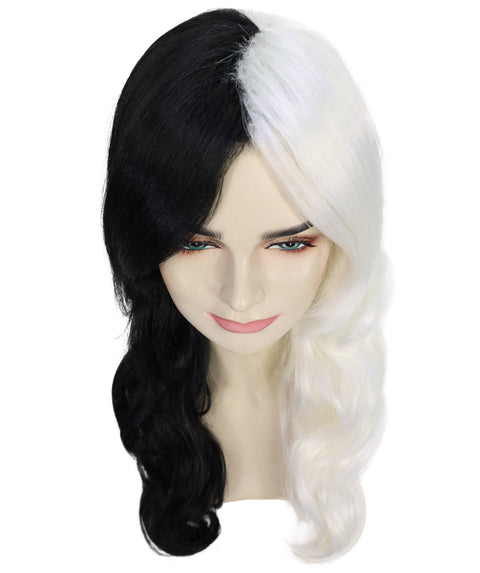 HPO Adult Women's Glow-In-The-Dark Long Curly Wavy Party Wig  in Multiple Color | GID Wigs | Premium Breathable Capless Cap