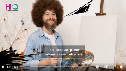 80's Painter Afro Wig