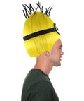 Animation Yellow Men's Wigs | Short Yellow Cosplay Wig | Premium Breathable Capless Cap