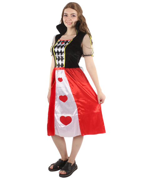 Adult Women's Queen of Hearts Costume | Multi Color Cosplay Costume