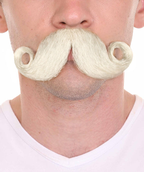 Most Stylish Moustache Set | Light Grey Cosplay Facial Hair