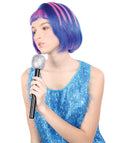 Short Blue and Pink Bob Wig with Bangs | Goods By BC