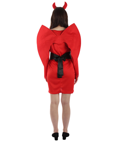 Adult Women Devil Costume | Red & Black Halloween Costume