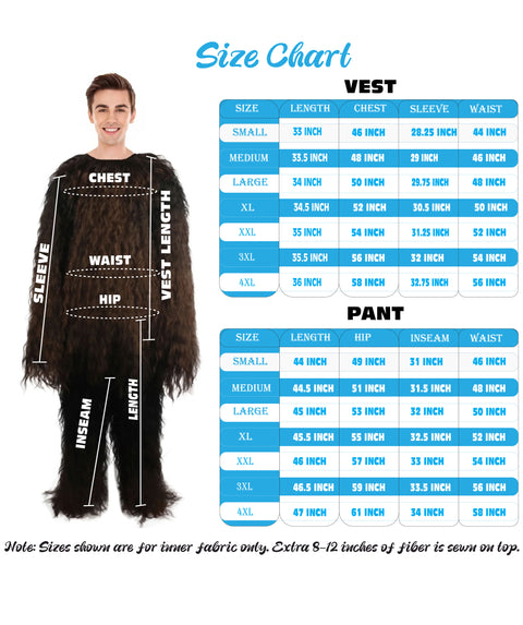 Unisex Hairy Warrior Ape Military Leader Resistance Fighter Multiple Colors Option Cosplay Costume and Wigs Bundle