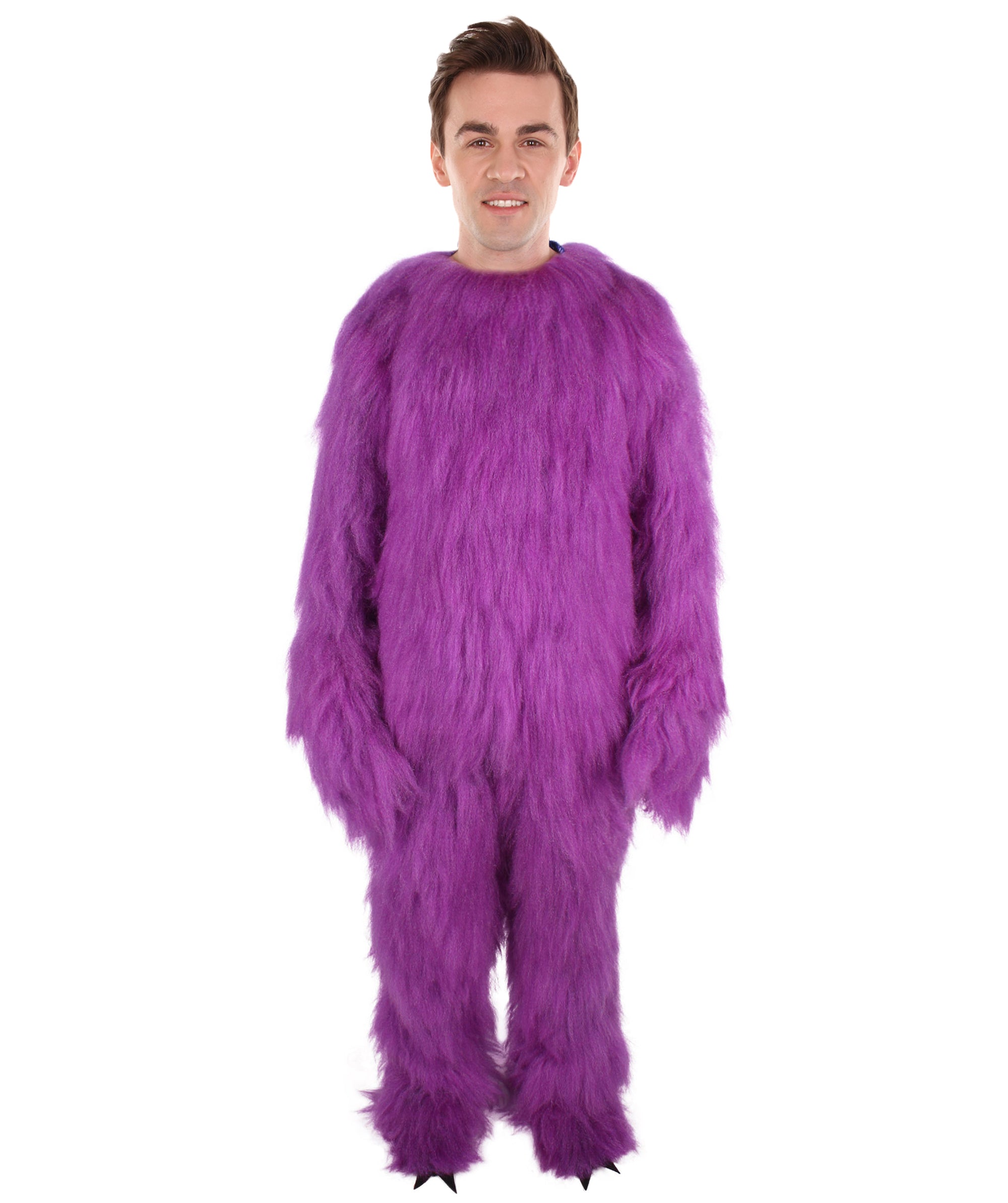 HPO Adult Unisex Purple Monster Costume I Perfect for Halloween and Cosplay I Flame-Retardant Synthetic Fabric