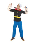 Adult Men's Sailor Captain 5 Pc Costume | Black & Blue Cosplay Costume