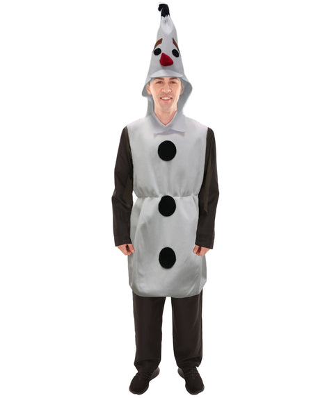 Adult Men's Snowman Holiday 3 Pc Costume | Multi Color Halloween Costumes