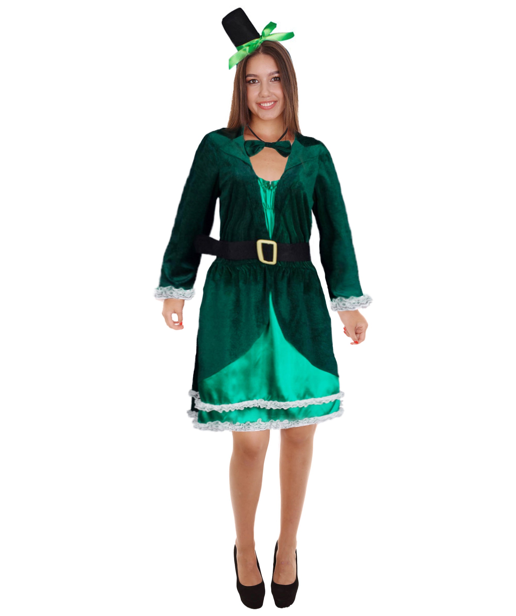 Adult Women's Luscious Leprechaun Costume | Green Cosplay Costume - S ...