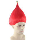 Unisex Bright Santa's Sidekick Red Wig | Christmas Wig | Breathable Capless Cap | Flame-retardant Synthetic Fiber