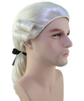 Mens Colonial Judge Historical White Wigs | Premium Breathable Capless Cap