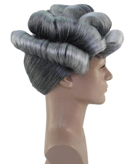 Mens Colonial  Long Grey Historical Wigs | Premium Breathable Capless Cap