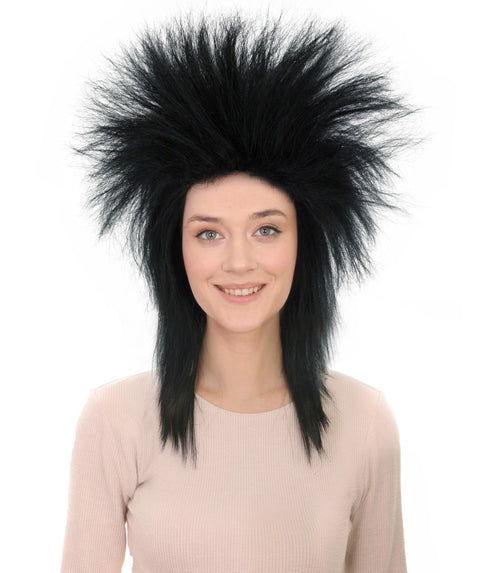 Black Rave Women's Wig | Cartoon Cosplay Halloween Wigs | Premium Breathable Capless Cap