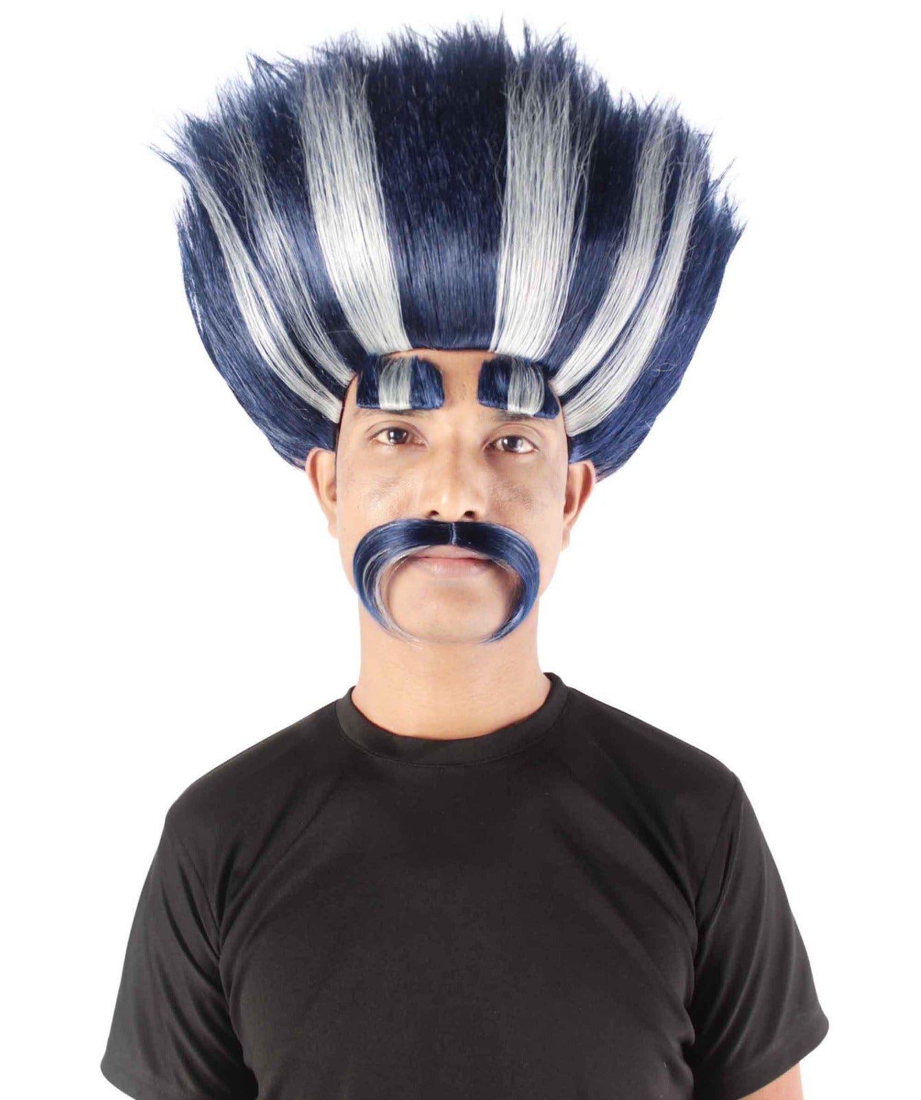 Adult Men's Bundle Troll Wig Costume for Cosplay Trolls King Peppy ,HC-TKA