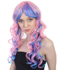 Rave Candy Purple & Blue Adult's Womens Wig
