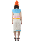 Adult Women's Animated Movie Multi Color DJ Costume | Perfect for Cosplay | Synthetic Material