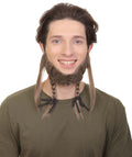 HPO Adult Men's Grey Braided Vikings Chin Curtain Beard